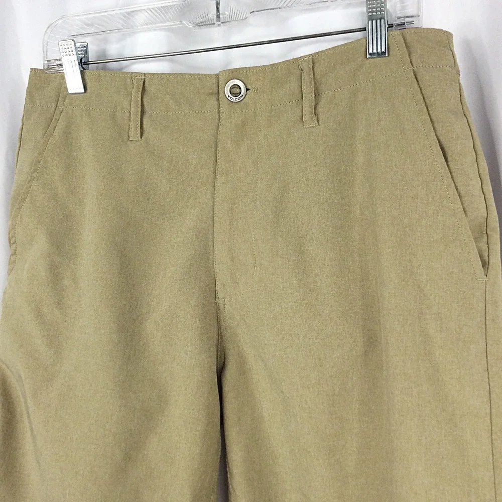 Volcom Surf & Turf 4 Way Stretch Shorts Men's Size 32 Beige Khaki 10